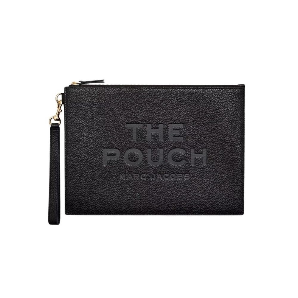 🆕️ Marc JacobsThe Leather Large Pouch Black NWT 💕